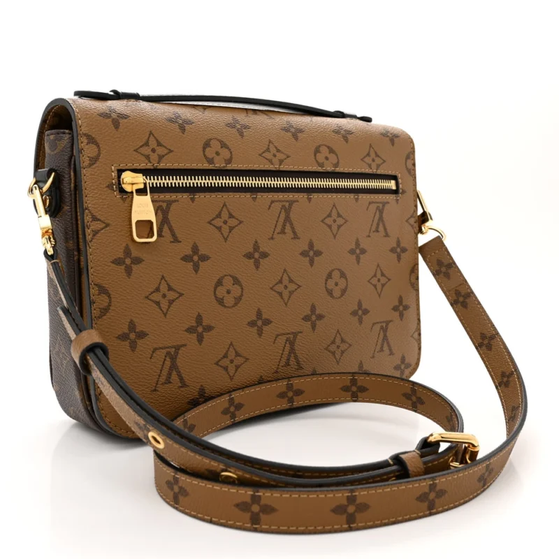LOUIS VUITTON POCHETTE METIS PM REVERSE MONOGRAM CANVAS GOLD HARDWARE - Image 3