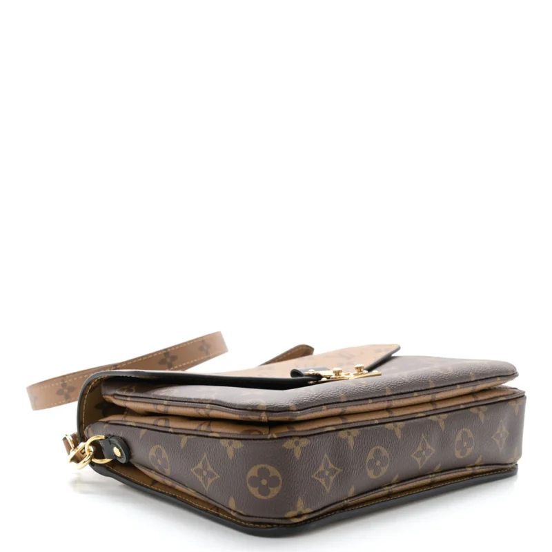 LOUIS VUITTON POCHETTE METIS PM REVERSE MONOGRAM CANVAS GOLD HARDWARE - Image 6