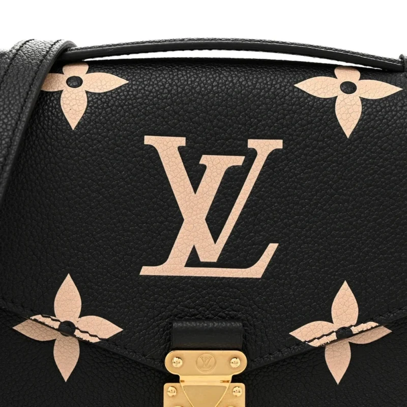 LOUIS VUITTON POCHETTE METIS PM BLACK/BEIGE GIANT MONOGRAM EMPREINTE LEATHER BRASS HARDWARE - Image 8