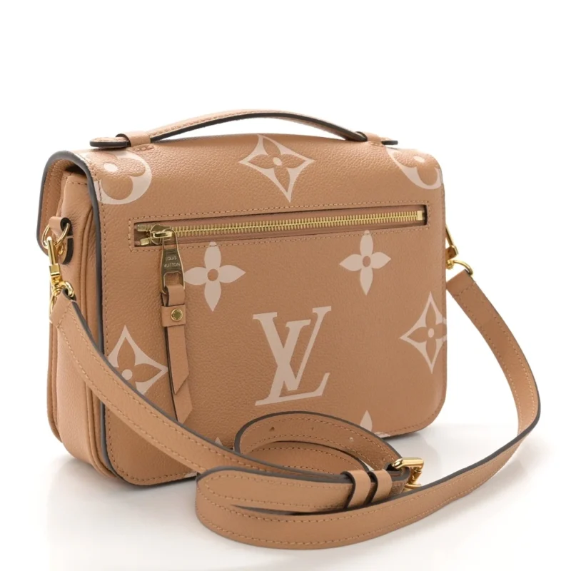 LOUIS VUITTON POCHETTE METIS PM ARIZONA BEIGE GIANT MONOGRAM EMPREINTE LEATHER GOLD HARDWARE - Image 3