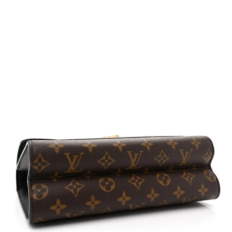 LOUIS VUITTON VICTOIRE MM BLACK MONOGRAM CANVAS BRASS HARDWARE - Image 6