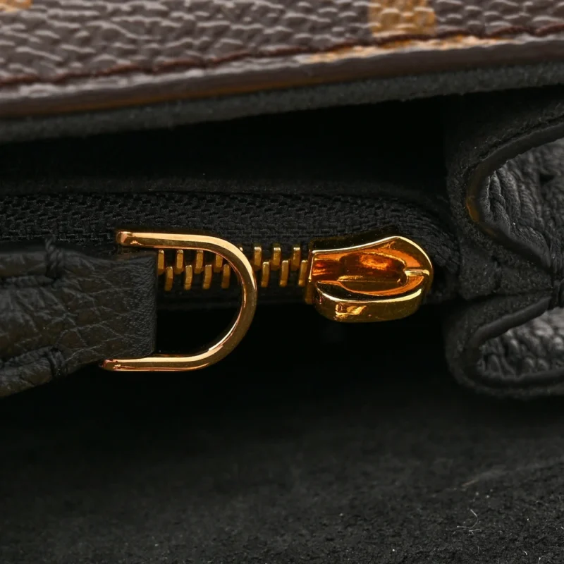 LOUIS VUITTON VICTOIRE MM BLACK MONOGRAM CANVAS BRASS HARDWARE - Image 9