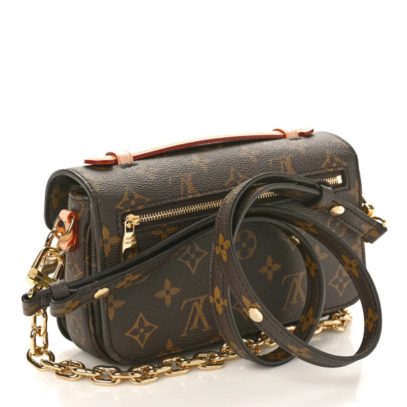 LOUIS VUITTON POCHETTE METIS EAST WEST PM MONOGRAM CANVAS GOLD HARDWARE - Image 3