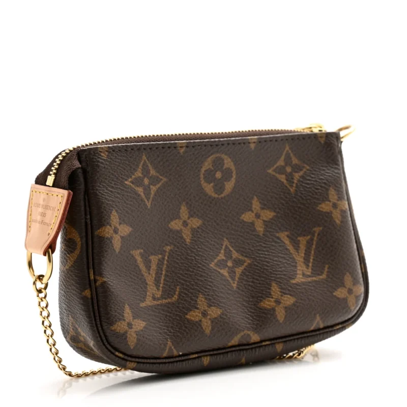LOUIS VUITTON POCHETTE ACCESSOIRES BB MONOGRAM CANVAS GOLD HARDWARE - Image 3