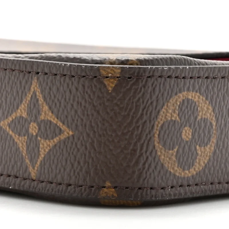 LOUIS VUITTON POCHETTE FELICIE CHAIN WALLET PM MONOGRAM CANVAS GOLD HARDWARE - Image 4