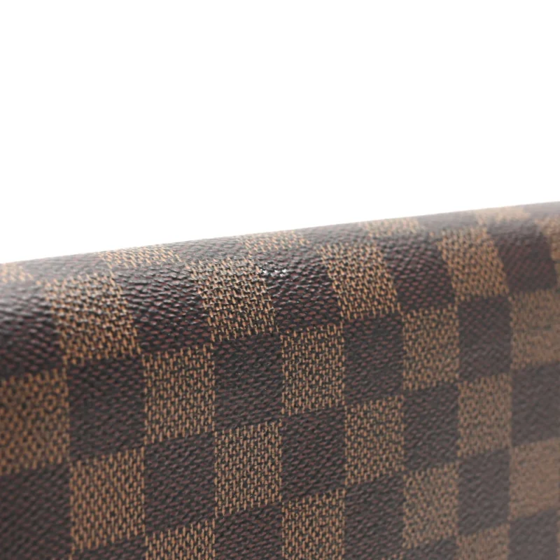 LOUIS VUITTON POCHETTE FELICIE CHAIN WALLET PM DAMIER EBENE CANVAS GOLD HARDWARE - Image 9