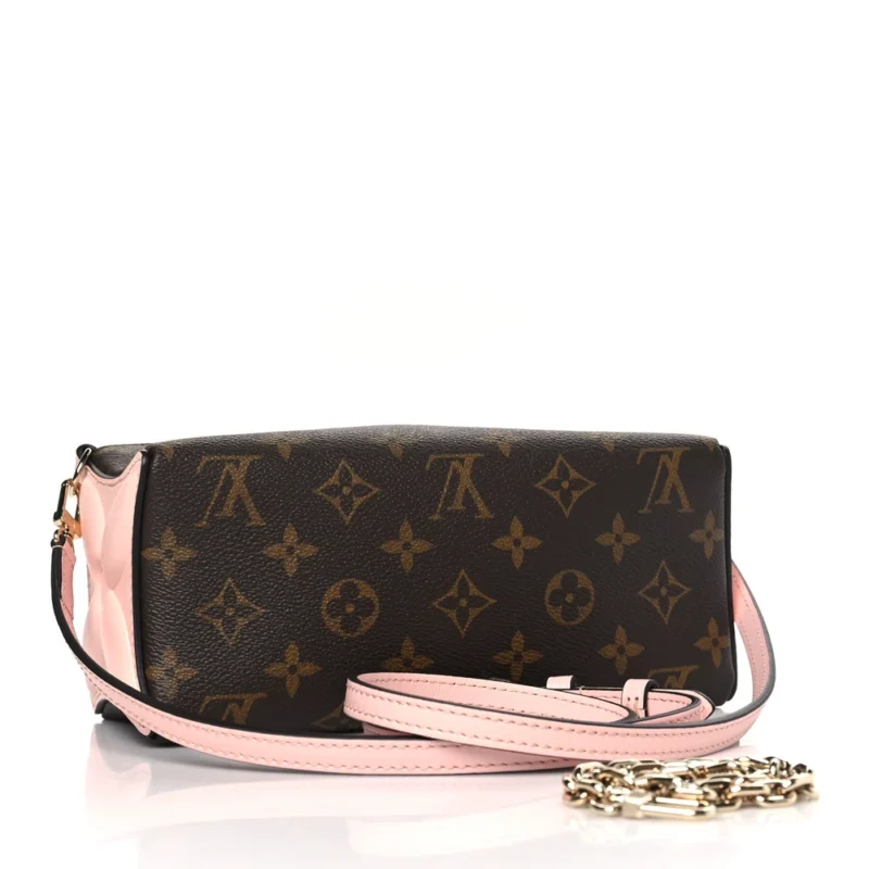 LOUIS VUITTON BLOOM POUCH PM ROSE JASMINE MONOGRAM CANVAS SILVER HARDWARE - Image 3