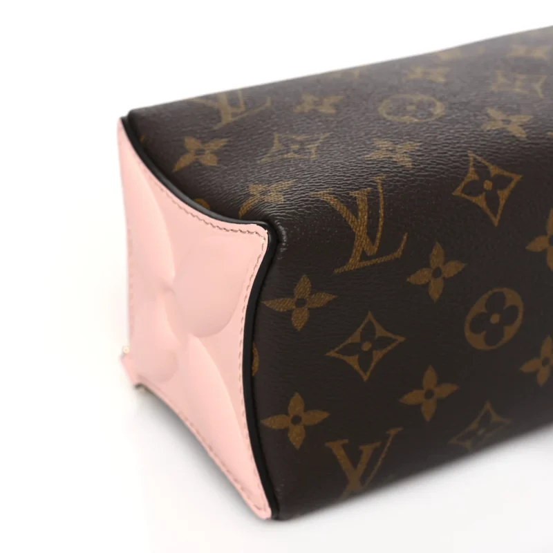 LOUIS VUITTON BLOOM POUCH PM ROSE JASMINE MONOGRAM CANVAS SILVER HARDWARE - Image 5