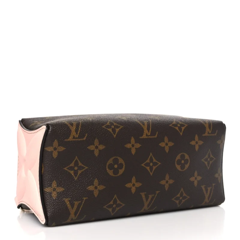 LOUIS VUITTON BLOOM POUCH PM ROSE JASMINE MONOGRAM CANVAS SILVER HARDWARE - Image 6