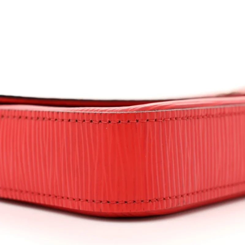 LOUIS VUITTON POCHETTE FELICIE BB COQUELICOT EPI LEATHER SILVER HARDWARE - Image 5