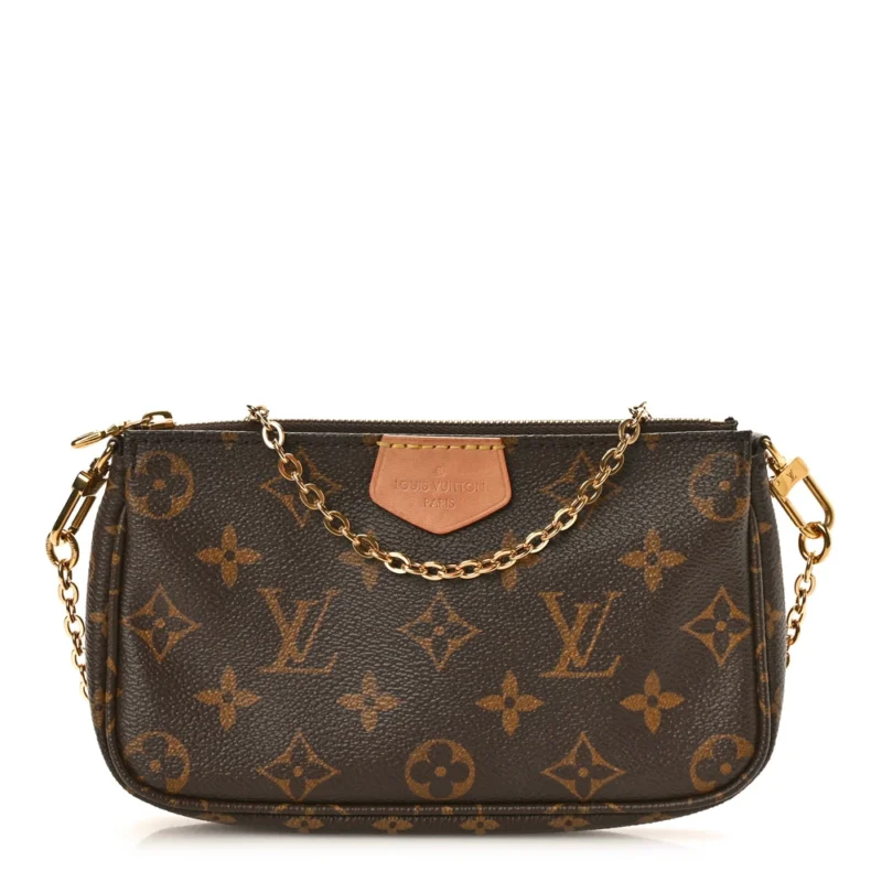LOUIS VUITTON MULTI POCHETTE ACCESSORIES MINI POCHETTE MONOGRAM CANVAS GOLD HARDWARE