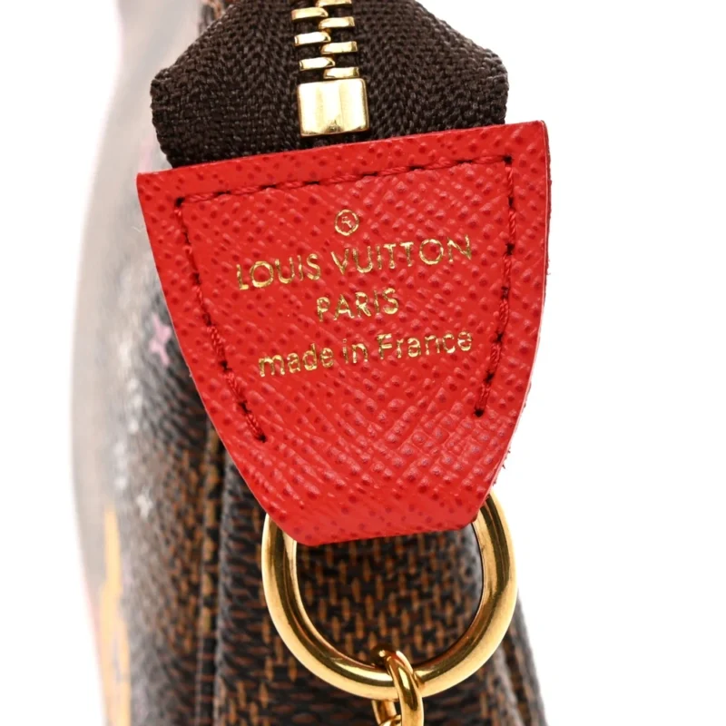 LOUIS VUITTON MINI POCHETTE ACCESSORIES 2019 CHRISTMAS ANIMATION DAMIER EBENE CANVAS GOLD HARDWARE - Image 2