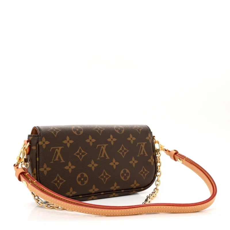 LOUIS VUITTON IVY WALLET ON CHAIN PM MONOGRAM CANVAS GOLD HARDWARE - Image 3