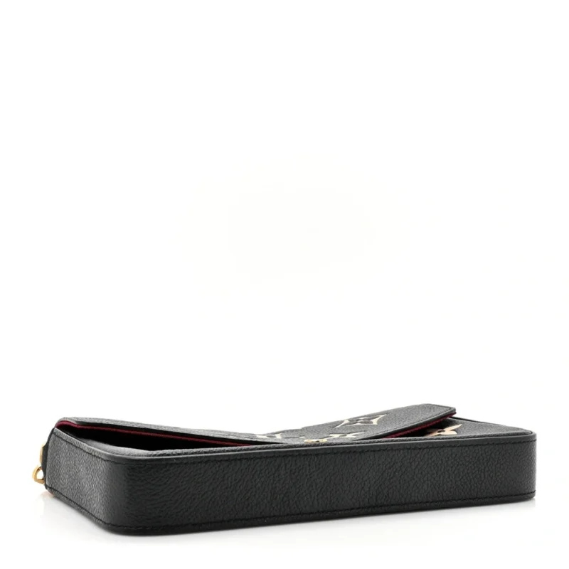 LOUIS VUITTON FELICIE POCHETTE PM BLACK/BEIGE GIANT MONOGRAM EMPREINTE LEATHER GOLD HARDWARE - Image 6