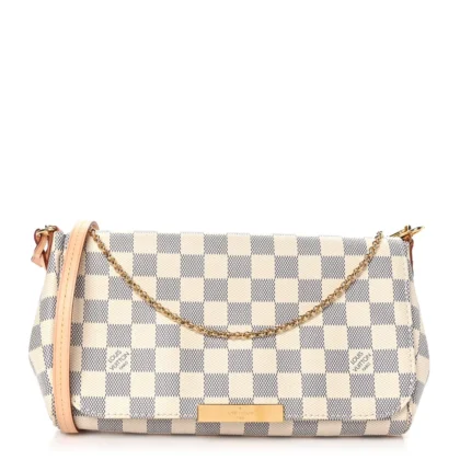 LOUIS VUITTON FAVORITE MM DAMIER AZUR CANVAS GOLD HARDWARE
