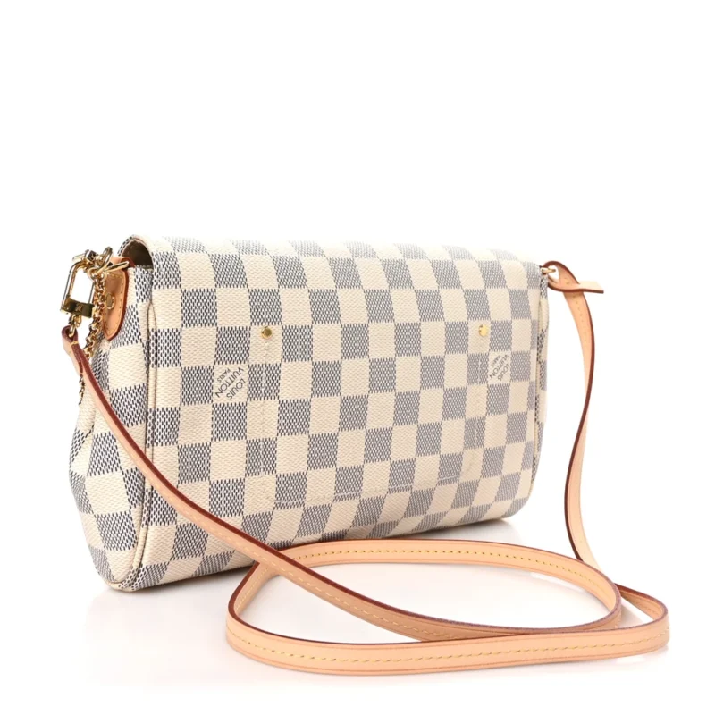 LOUIS VUITTON FAVORITE MM DAMIER AZUR CANVAS GOLD HARDWARE - Image 3