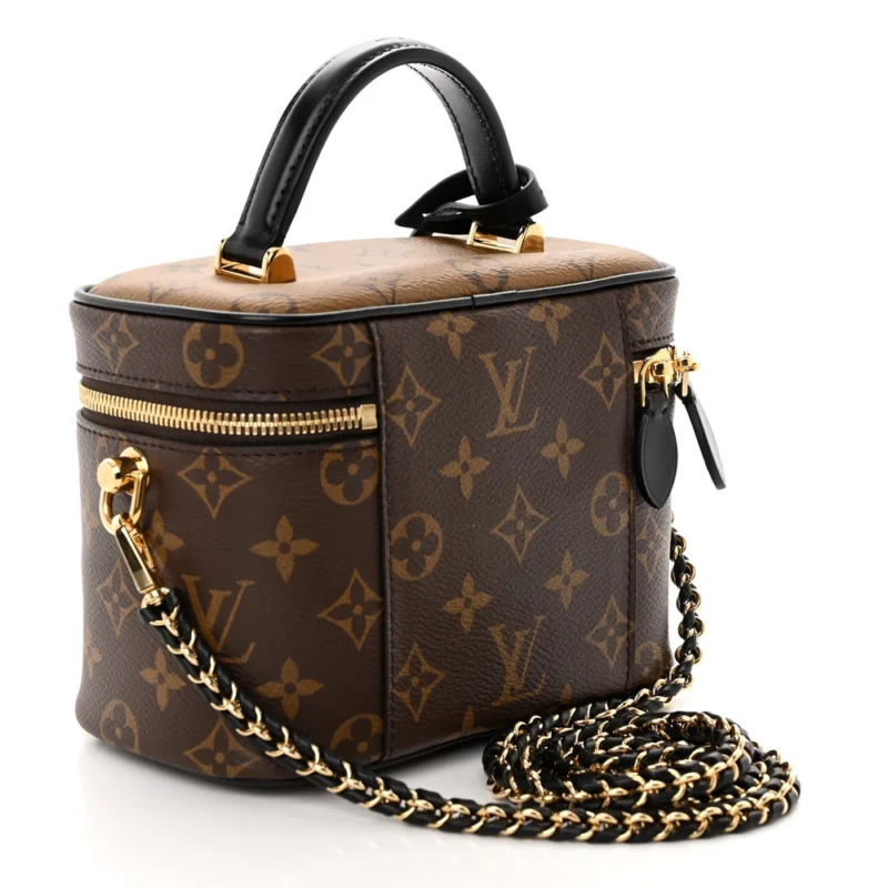 LOUIS VUITTON VANITY PM REVERSE MONOGRAM CANVAS GOLD HARDWARE - Image 3