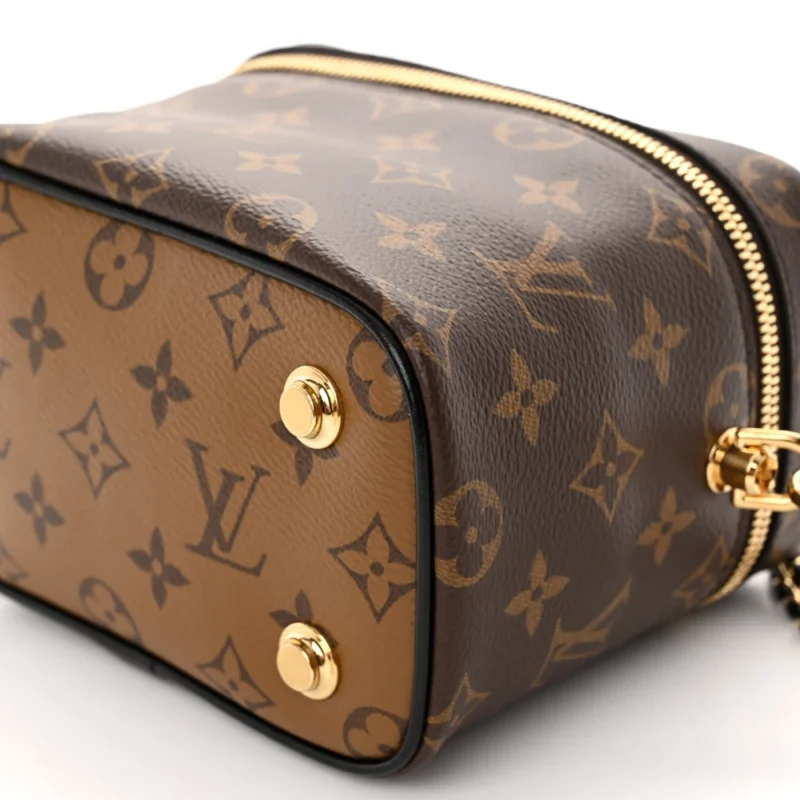 LOUIS VUITTON VANITY PM REVERSE MONOGRAM CANVAS GOLD HARDWARE - Image 4