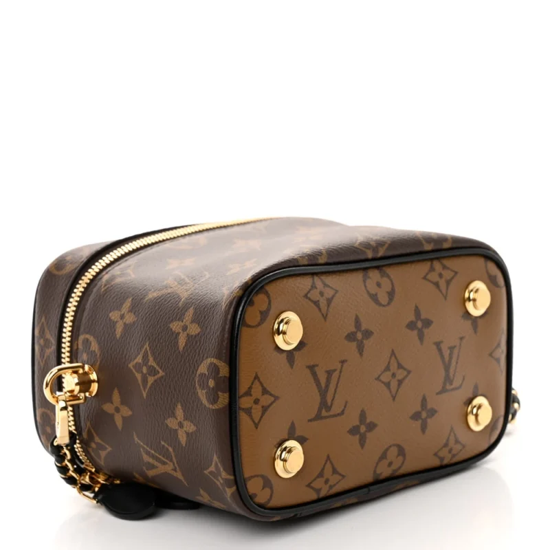 LOUIS VUITTON VANITY PM REVERSE MONOGRAM CANVAS GOLD HARDWARE - Image 6