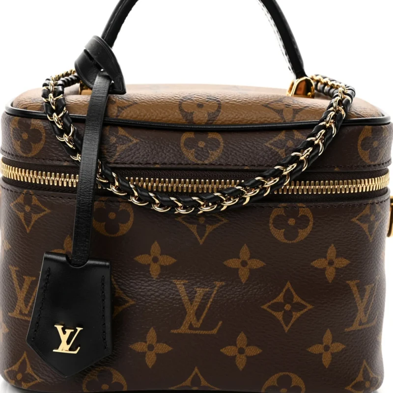 LOUIS VUITTON VANITY PM REVERSE MONOGRAM CANVAS GOLD HARDWARE - Image 8