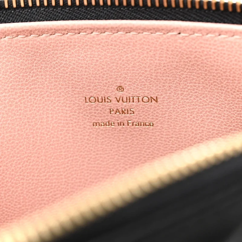 LOUIS VUITTON COUSSIN PM BLACK EMBOSSED MONOGRAM LAMBSKIN LEATHER GOLD HARDWARE - Image 2