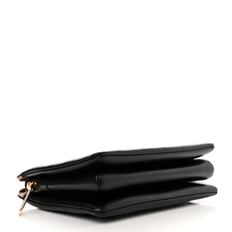 LOUIS VUITTON COUSSIN PM BLACK EMBOSSED MONOGRAM LAMBSKIN LEATHER GOLD HARDWARE - Image 6