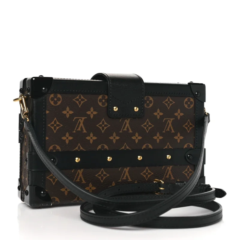 LOUIS VUITTON PETITE MALLE PM BLACK MONOGRAM CANVAS GOLD HARDWARE - Image 3