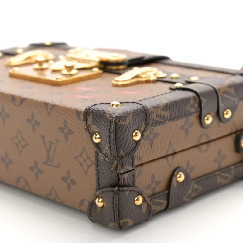 LOUIS VUITTON PETITE MALLE MM REVERSE MONOGRAM CANVAS GOLD HARDWARE - Image 4
