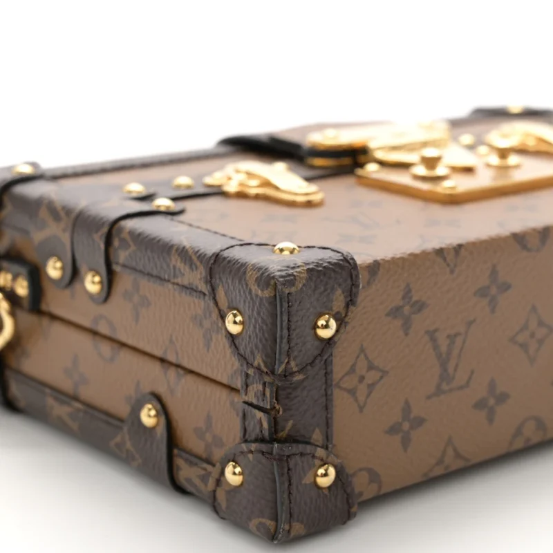 LOUIS VUITTON PETITE MALLE MM REVERSE MONOGRAM CANVAS GOLD HARDWARE - Image 5