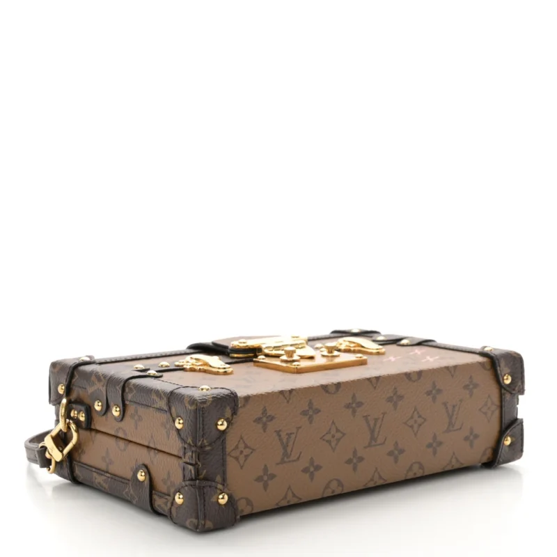 LOUIS VUITTON PETITE MALLE MM REVERSE MONOGRAM CANVAS GOLD HARDWARE - Image 6