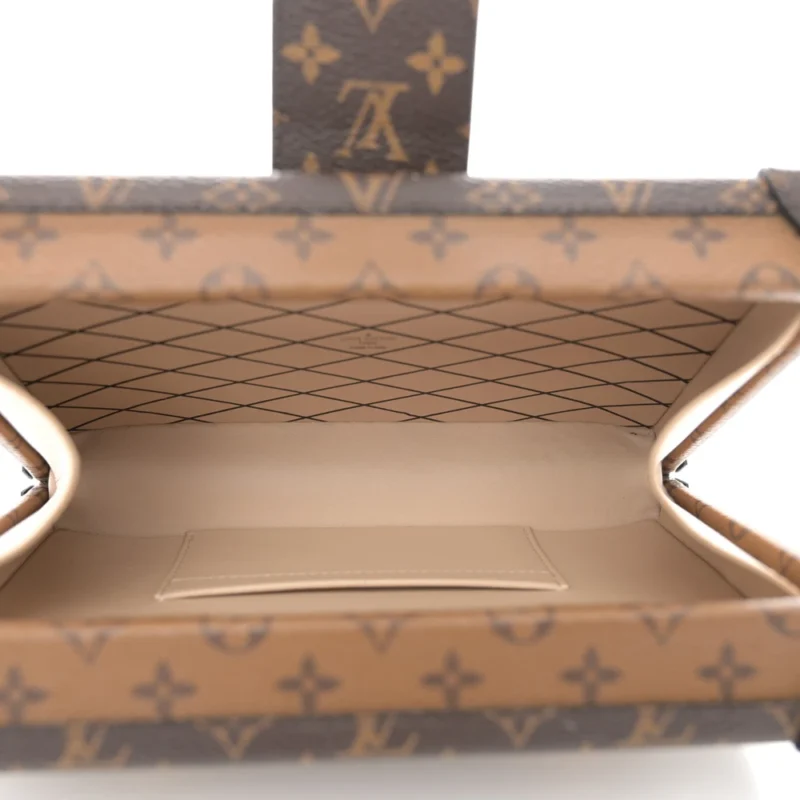 LOUIS VUITTON PETITE MALLE MM REVERSE MONOGRAM CANVAS GOLD HARDWARE - Image 7