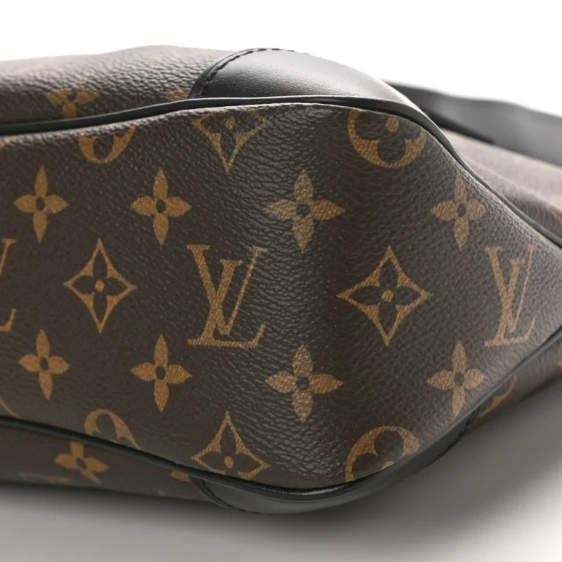 LOUIS VUITTON ODEON MM BLACK MONOGRAM CANVAS GOLD HARDWARE - Image 5