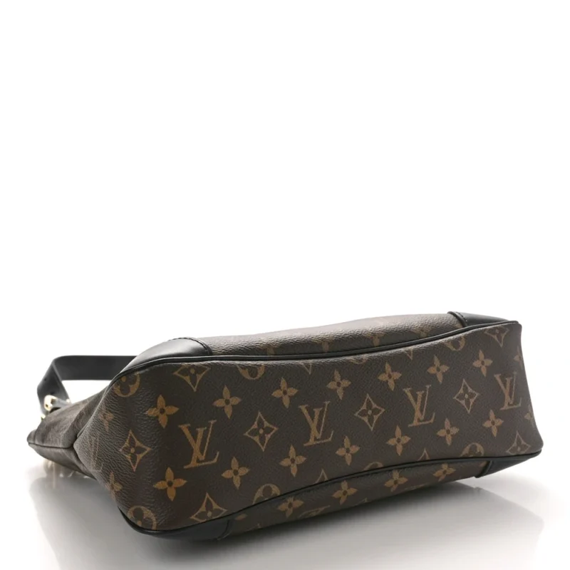 LOUIS VUITTON ODEON MM BLACK MONOGRAM CANVAS GOLD HARDWARE - Image 6