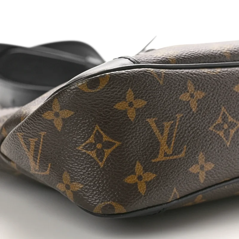 LOUIS VUITTON ODEON PM BLACK MONOGRAM CANVAS BRASS HARDWARE - Image 4