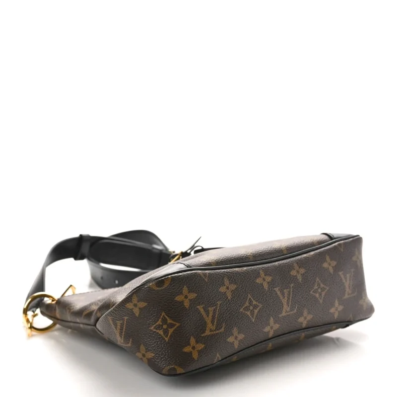 LOUIS VUITTON ODEON PM BLACK MONOGRAM CANVAS BRASS HARDWARE - Image 6