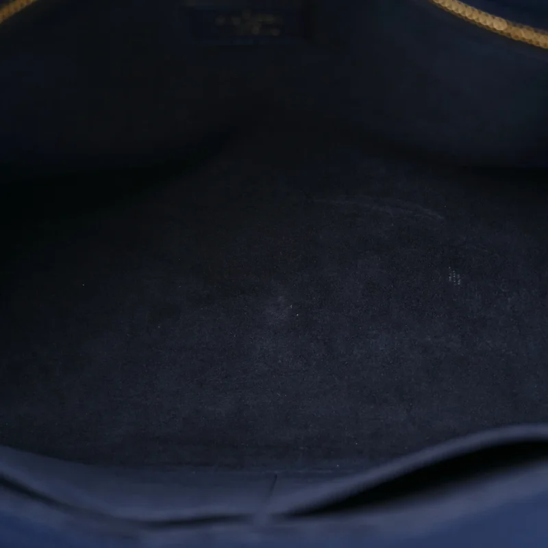 LOUIS VUITTON ON MY SIDE MM NAVY BRAIDED MAHINA CALFSKIN LEATHER BRASS HARDWARE - Image 7