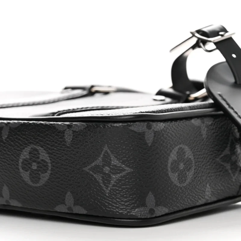 LOUIS VUITTON NANO PORTE DOCUMENTS VOYAGE BB BLACK MONOGRAM ECLIPSE CANVAS SILVER HARDWARE - Image 4