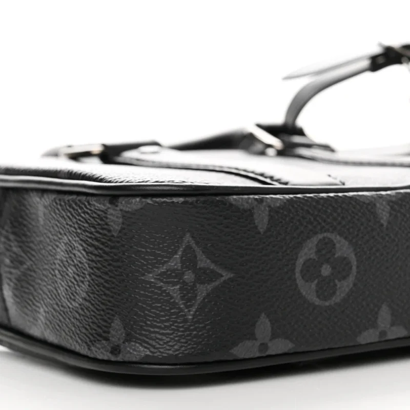 LOUIS VUITTON NANO PORTE DOCUMENTS VOYAGE BB BLACK MONOGRAM ECLIPSE CANVAS SILVER HARDWARE - Image 5
