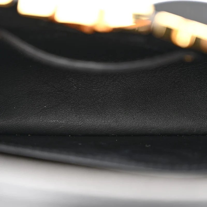 LOUIS VUITTON EMBELLISHED FLOWER CROWN CAPUCINES BB BLACK TAURILLON LEATHER GOLD HARDWARE - Image 7