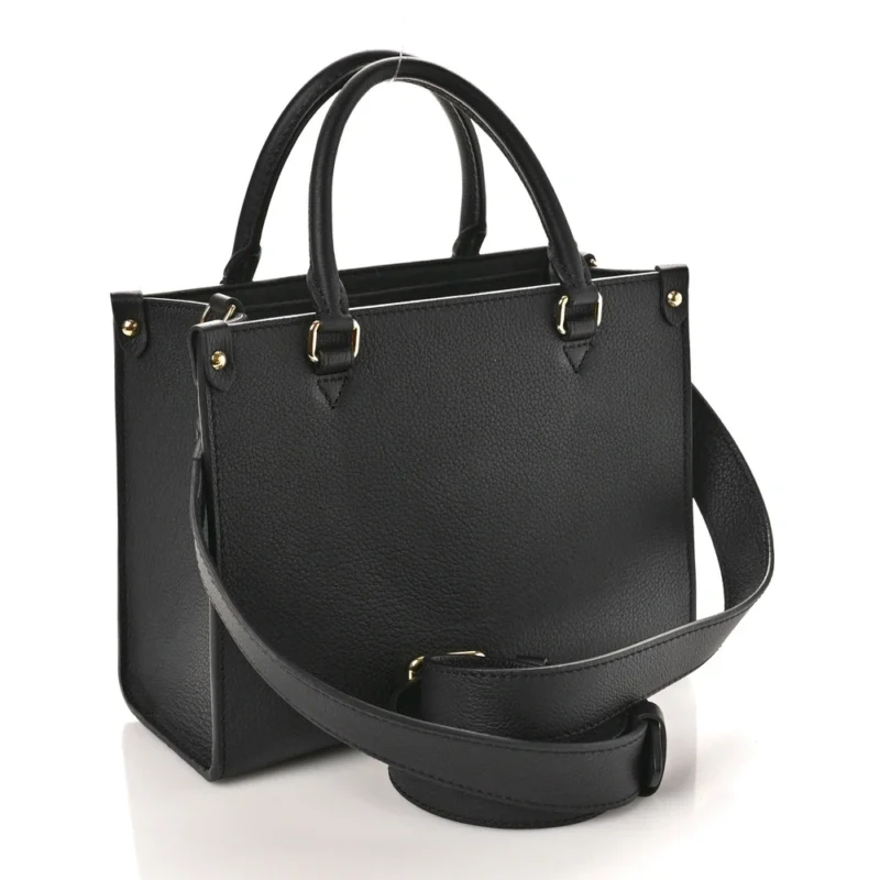LOUIS VUITTON LOCK & GO TOTE PM BLACK CALFSKIN LEATHER GOLD HARDWARE - Image 3