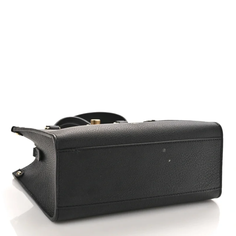 LOUIS VUITTON LOCK & GO TOTE PM BLACK CALFSKIN LEATHER GOLD HARDWARE - Image 6