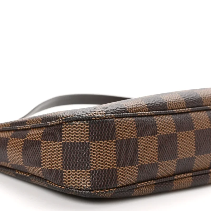 LOUIS VUITTON POCHETTE ACCESSOIRES NM PM DAMIER EBENE CANVAS GOLD HARDWARE - Image 4