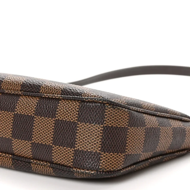 LOUIS VUITTON POCHETTE ACCESSOIRES NM PM DAMIER EBENE CANVAS GOLD HARDWARE - Image 5