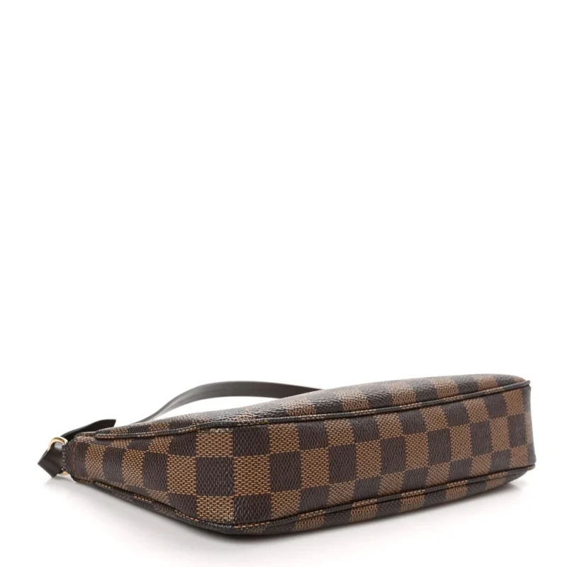 LOUIS VUITTON POCHETTE ACCESSOIRES NM PM DAMIER EBENE CANVAS GOLD HARDWARE - Image 6
