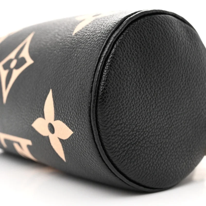 LOUIS VUITTON PAPILLON BB BLACK/BEIGE GIANT MONOGRAM EMPREINTE LEATHER GOLD HARDWARE - Image 5