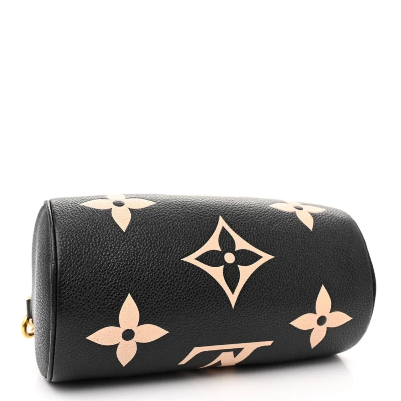 LOUIS VUITTON PAPILLON BB BLACK/BEIGE GIANT MONOGRAM EMPREINTE LEATHER GOLD HARDWARE - Image 6