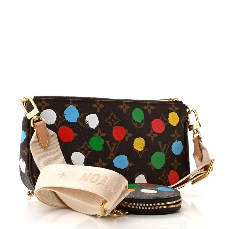 LOUIS VUITTON MULTI POCHETTE ACCESSORIES PM LV X YK MONOGRAM CANVAS GOLD HARDWARE - Image 3