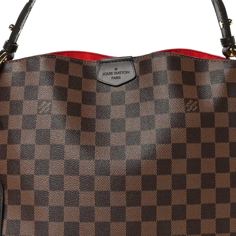 LOUIS VUITTON GRACEFUL PM DAMIER EBENE CANVAS GOLD HARDWARE - Image 8