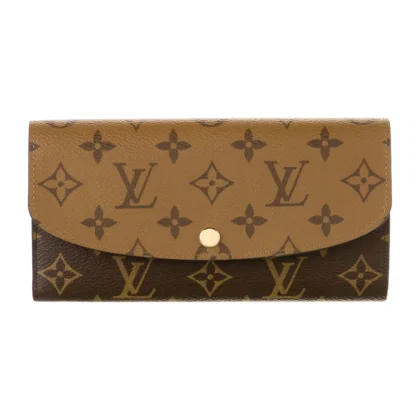 LOUIS VUITTON MEDIUM EMILIE WALLET MONOGRAM COATED CANVAS GOLD HARDWARE