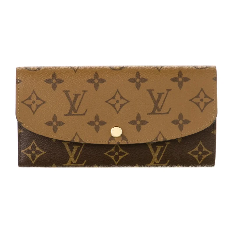 LOUIS VUITTON MEDIUM EMILIE WALLET MONOGRAM COATED CANVAS GOLD HARDWARE